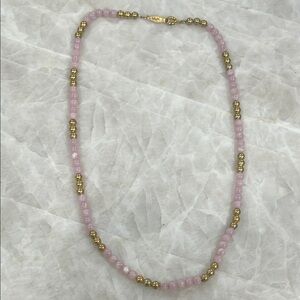 Napier Gold and Pink Beaded Necklace